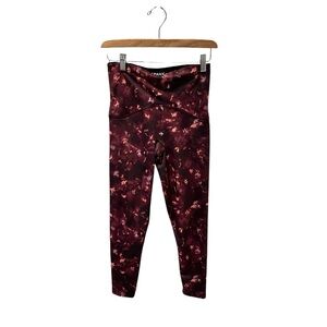 Spanx Pant Size‎ Small Booty Boost Active 7/8 Leggings Wine Orange Tie Dye